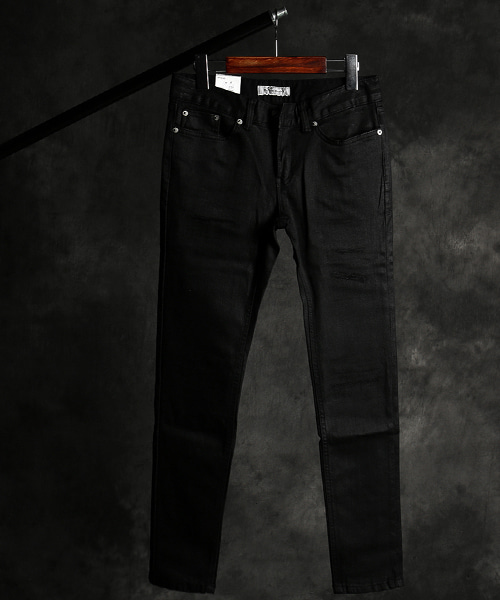 P-9718<br>coating damaged denim pants