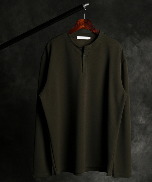 T-16101<br>henry neck t-shirt
