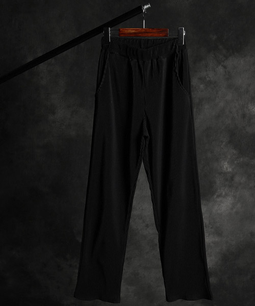 P-9793<br>pleats pattern banding pants