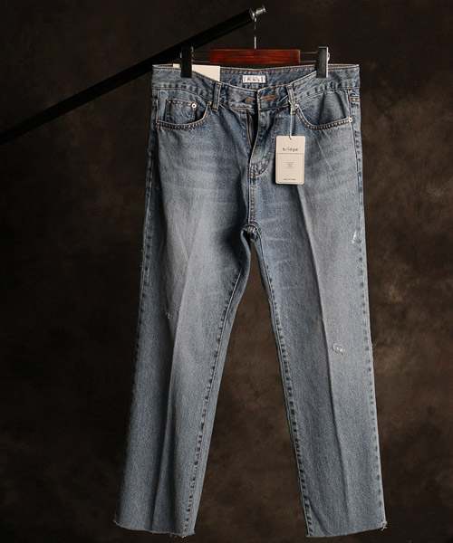 P-9854<br>damaged washing wide pants