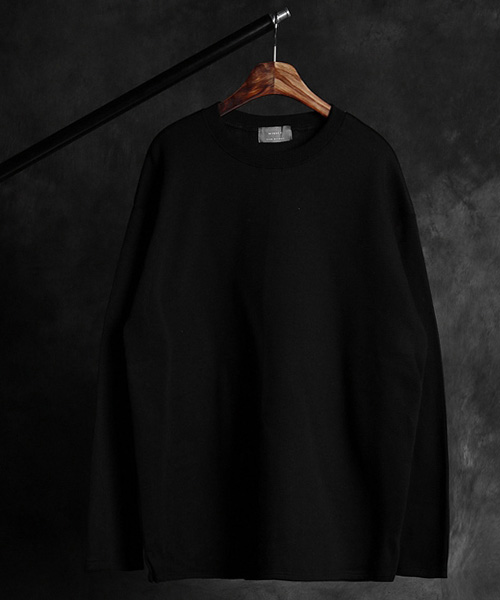 T-17263<br>incision round neck t-shirt