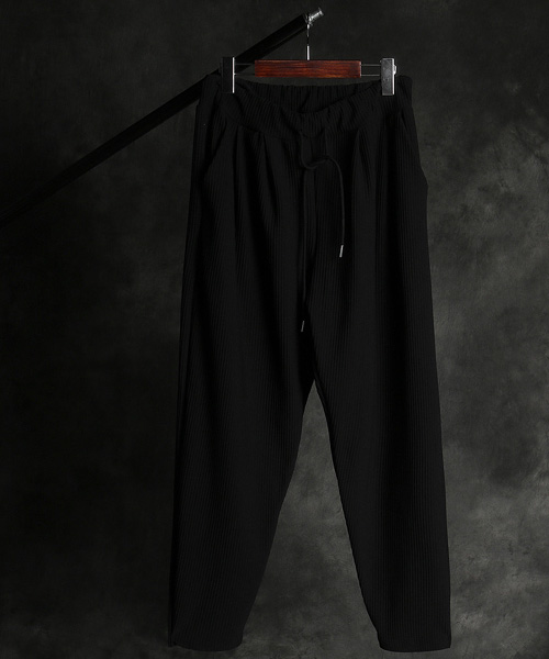 P-11610<br>pleats banding jogger pants