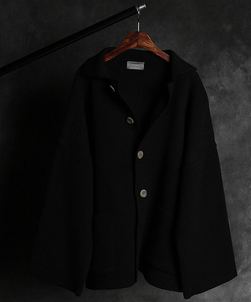 JK-17518<br>open kara neck knit jacket