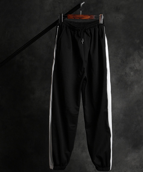 P-12668<br>side zip-up banding pants
