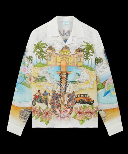 S-4869<br><b>CASA BLANCA</b><br>SPIRIT LAKE CUBAN COLLAR 린넨 셔츠</b><br>[매장가-100만원대]