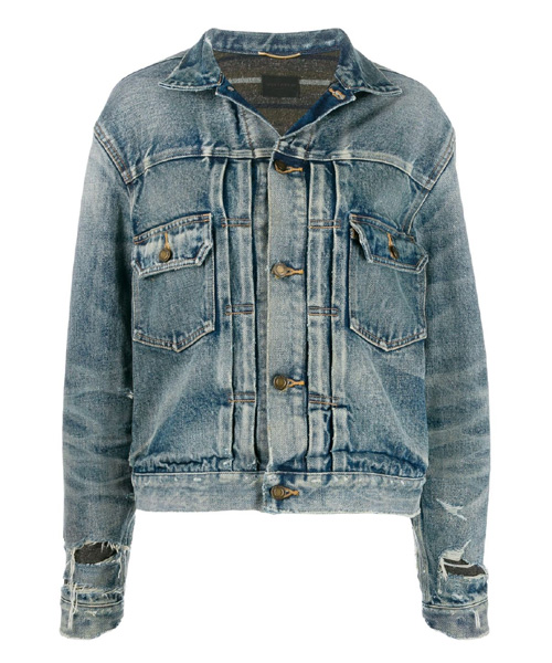 JK-22825<br><b>SAINT LAURENT</b><br>Destroyed 데님 자켓</b><br>[매장가-200만원대]