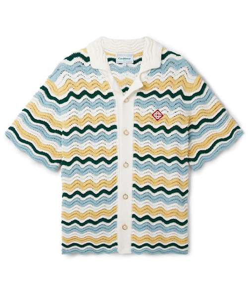 S-4873<br><b>CASA BLANCA</b><br>웨이브 부클 니트 셔츠</b><br>[매장가-90만원대]