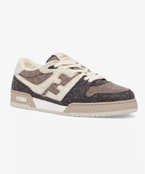 A-38437<br><b>FENDI</b><br>그레이 펠트 로우탑 스니커즈</b><br>[매장가-100만원대]