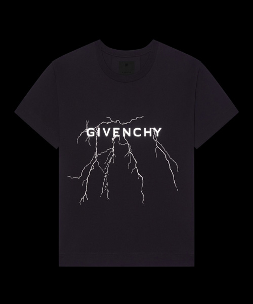 T-29091<br><b>GIVENCHY</b><br>리플렉티브 모티브 코튼 티셔츠</b><br>[매장가-90만원대]