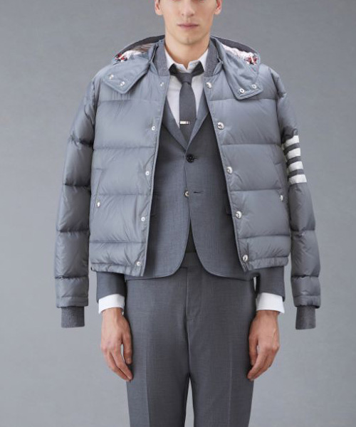 JK-22835<br><b>THOM BROWNE</b><br>다운필드 매트 나일론 보머 자켓</b><br>[매장가-370만원대]