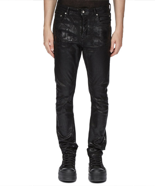 P-15265<br><b>RICK OWENS</b><br>코팅 슬림핏 팬츠</b><br>[매장가-100만원대]