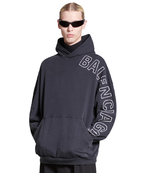 T-29031<br><b>BALENCIAGA</b><br>OUTLINE 오버사이즈 후드 페이드 블랙</b><br>[매장가-190만원대]