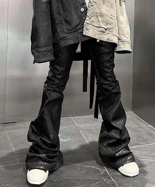 P-15264<br><b>RICK OWENS</b><br>코팅 부츠 컷 팬츠</b><br>[매장가-100만원대]