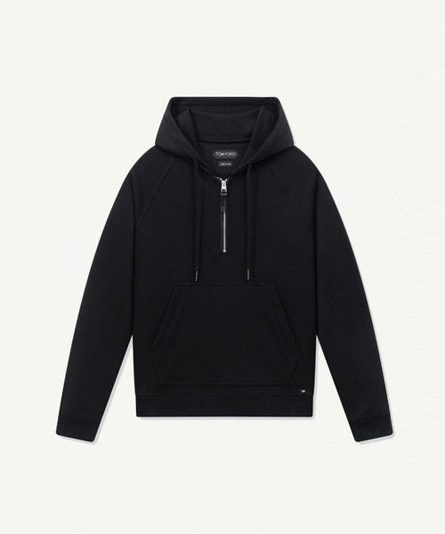 T-29269<br><b>TOM FORD</b><br>로고 패치 하프 집업 후디</b><br>[매장가-100만원대]