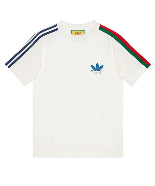T-29257<br><b>GUCCI x ADIDAS</b><br>트레포일 프린트 코튼 티셔츠</b><br>[매장가-100만원대]