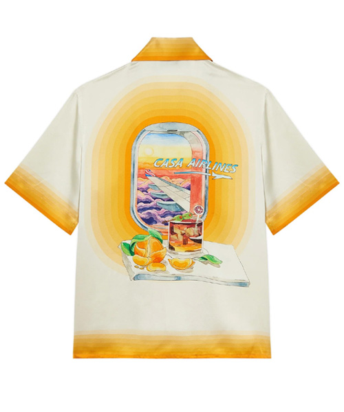 S-4906<br><b>CASA BLANCA</b><br>PANORAMIQUE 사틴 실크 셔츠</b><br>[매장가-100만원대]