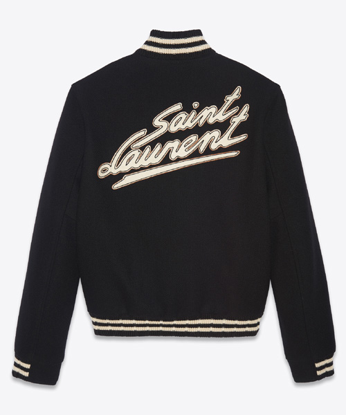 JK-22891<br><b>SAINT LAURENT</b><br>로고 울 블루종 자켓</b><br>[매장가-400만원대]
