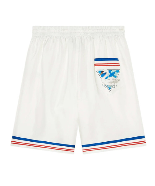 P-15299<br><b>CASA BLANCA</b><br>CASABLANCA PAR AVION 실크 쇼츠</b><br>[매장가-80만원대]