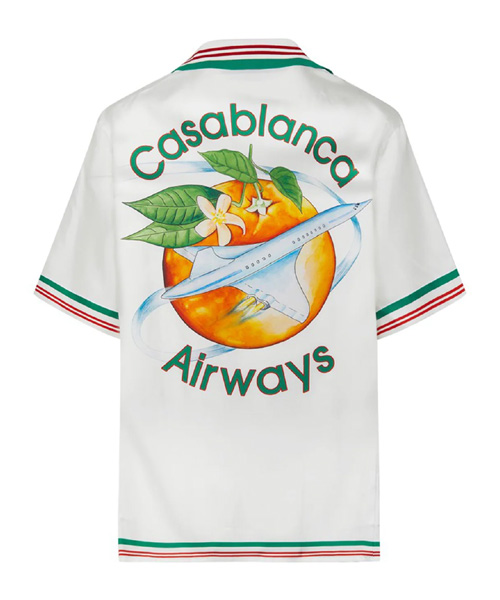 S-4882<br><b>CASA BLANCA</b><br>ORBITE AU TOUR DE L`ORANGE 실크 셔츠</b><br>[매장가-100만원대]