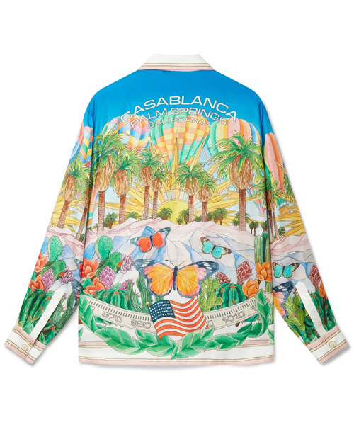 S-4924<br><b>CASA BLANCA</b><br>PSYCHADELIC CUBAN COLLAR 실크 셔츠</b><br>[매장가-100만원대]