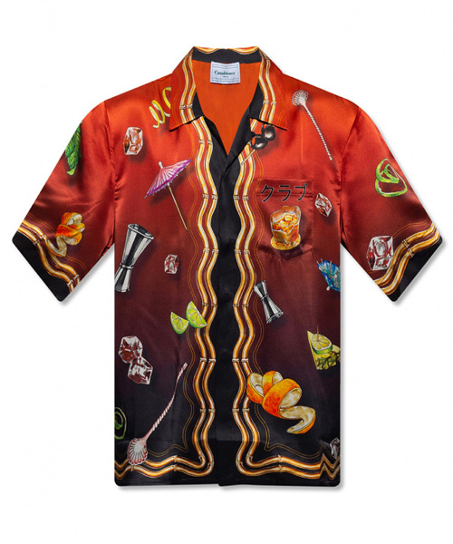 S-4905<br><b>CASA BLANCA</b><br>숏 슬리브 실크 셔츠</b><br>[매장가-100만원대]