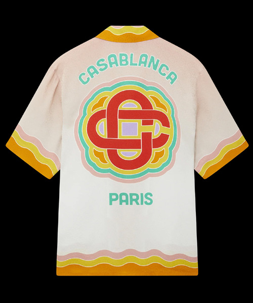 S-4940<br><b>CASA BLANCA</b><br>RAINBOW MONOGRAM 실크 셔츠</b><br>[매장가-100만원대]