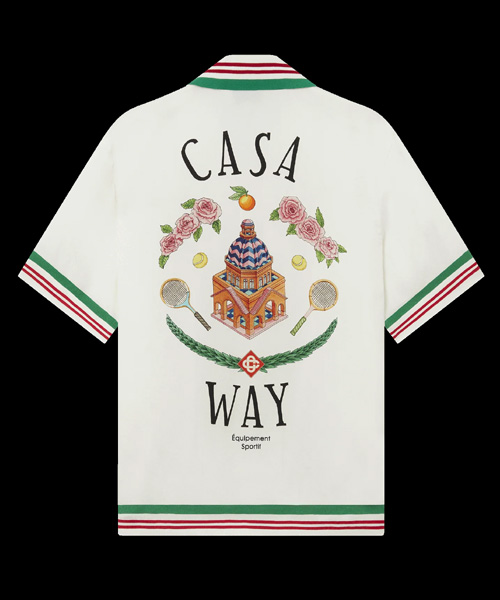 S-4914<br><b>CASA BLANCA</b><br>CASA WAY KNITTED COLLAR 실크 셔츠</b><br>[매장가-100만원대]