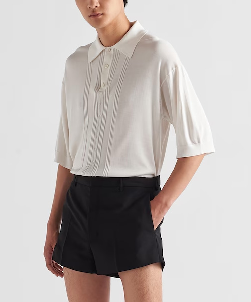T-29176<br><b>PRADA</b><br>POLO IN SETA</b><br>[매장가-250만원대]