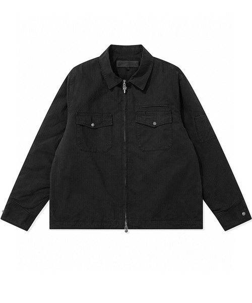 JK-22863<br><b>CHROME HEARTS</b><br>더블 포켓 카라 넥 집업 셔츠 자켓</b><br>[매장가-1000만원대]