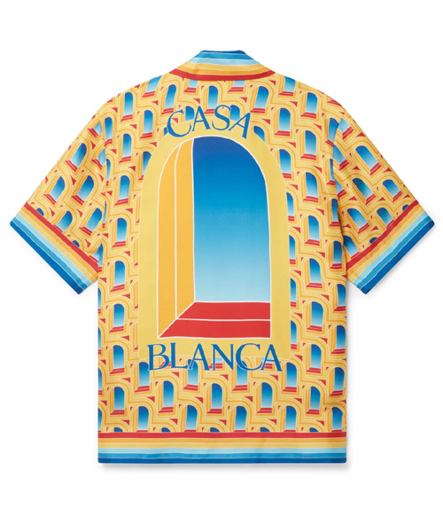 S-4903<br><b>CASA BLANCA</b><br>L`ARCHE DE JOUR CUBAN COLLAR 실크 셔츠</b><br>[매장가-100만원대]