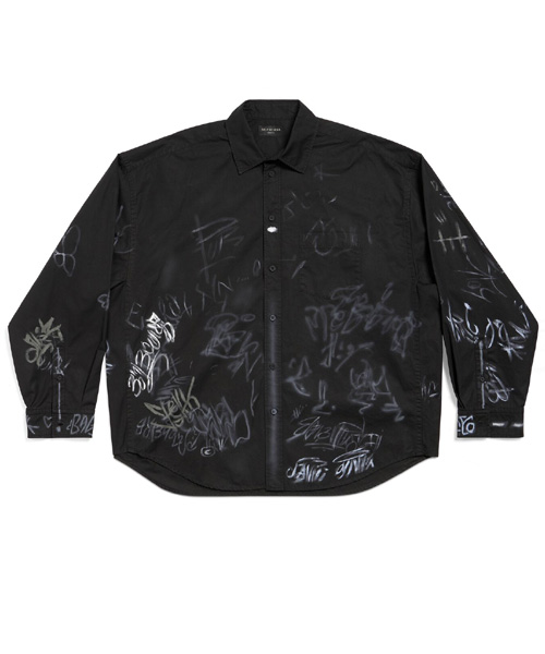 S-4933<br><b>BALENCIAGA</b><br>GRAFFITI 오버사이즈 셔츠</b><br>[매장가-200만원대]