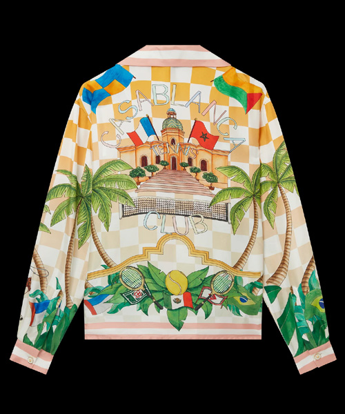 S-4881<br><b>CASA BLANCA</b><br>테니스 클럽 실크 셔츠</b><br>[매장가-100만원대]