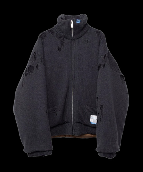 JK-22860<br><b>MAISON MIHARA YASUHIRO</b><br>패디드 집업 니트 가디건 자켓</b><br>[매장가-100만원대]