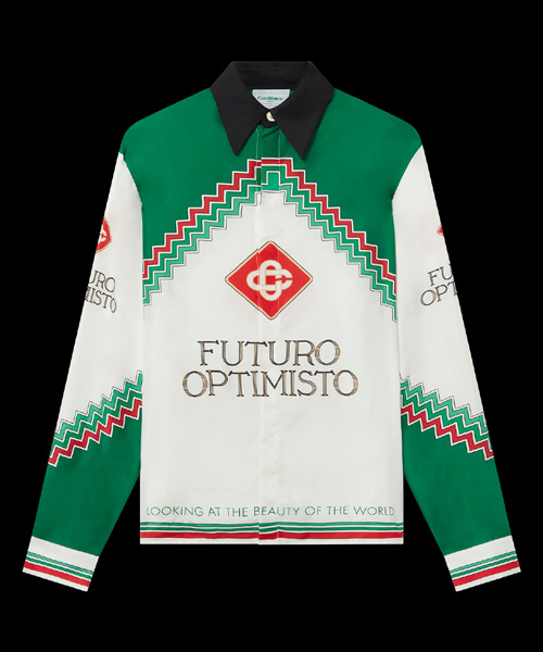 S-4876<br><b>CASA BLANCA</b><br>FUTURO OPTIMISTO 실크 셔츠</b><br>[매장가-100만원대]