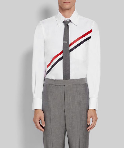 S-4948<br><b>THOM BROWNE</b><br>옥스포드 다이애그널 스트라이프 셔츠</b><br>[매장가-100만원대]