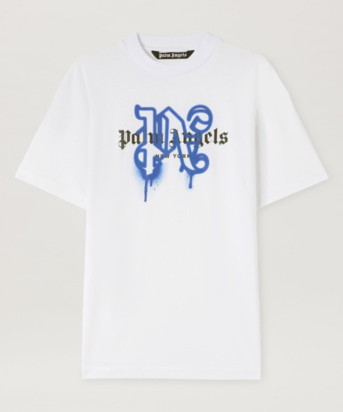 T-29222<br><b>PALM ANGELS</b><br>모노그램 스프레이 티셔츠</b><br>[매장가-40만원대]