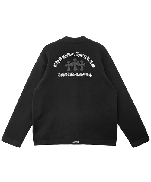 JK-22862<br><b>CHROME HEARTS</b><br>트리플 크로스 가죽 패치 가디건</b><br>[매장가-1000만원대]
