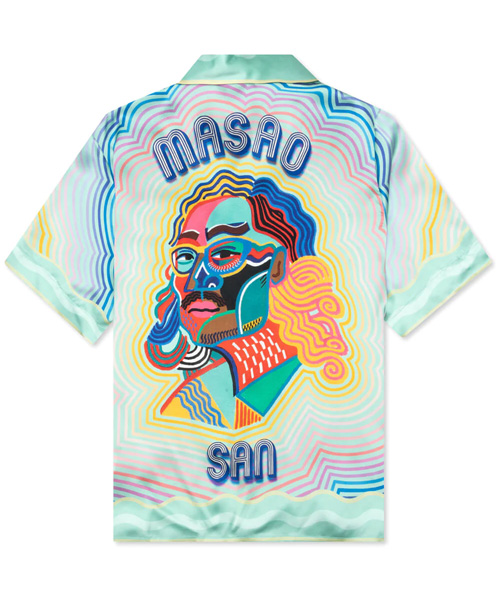 S-4915<br><b>CASA BLANCA</b><br>MASAO SAN CUBAN COLLAR 실크 셔츠</b><br>[매장가-100만원대]