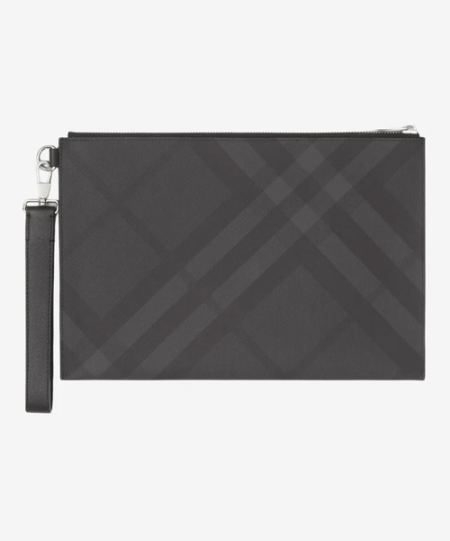 A-38759<br><b>BURBERRY</b><br>런던 체크 가죽 지퍼 클러치 백</b><br>[매장가-70만원대]
