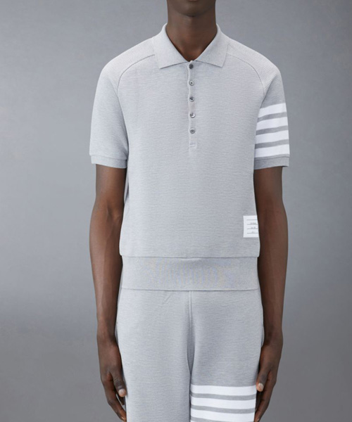 T-29299<br><b>THOM BROWNE</b><br>오토맨 립 4바 코튼 폴로셔츠</b><br>[매장가-140만원대]