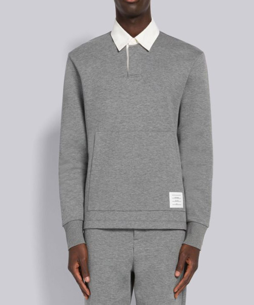 T-29522<br><b>THOM BROWNE</b><br>더블 페이스 테크 콘트라스트 럭비 폴로셔츠</b><br>[매장가-100만원대]