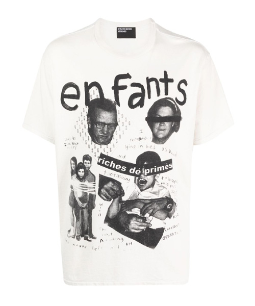 T-29322<br><b>ENFANTS RICHES DÉPRIMÉS</b><br>FAT KID 프린트 코튼 티셔츠</b><br>[매장가-100만원대]