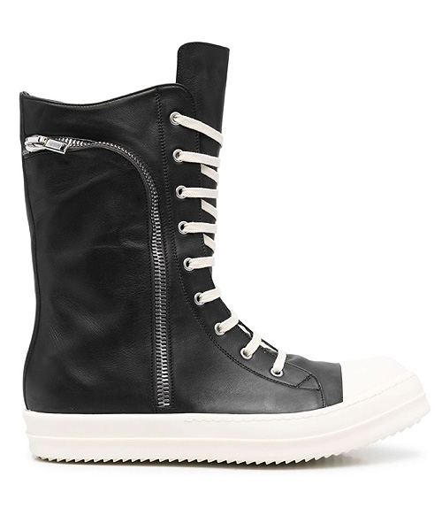 A-39135<br><b>RICK OWENS</b><br>CARGO BASKET LEATHER HI-TOP SNEAKERS</b><br>[매장가-100만원대]