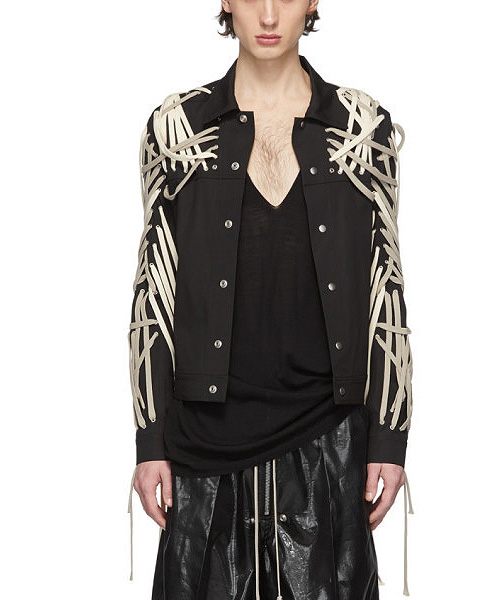 JK-22936<br><b>RICK OWENS</b><br>블랙 메가 레이스 워크 자켓</b><br>[매장가-400만원대]
