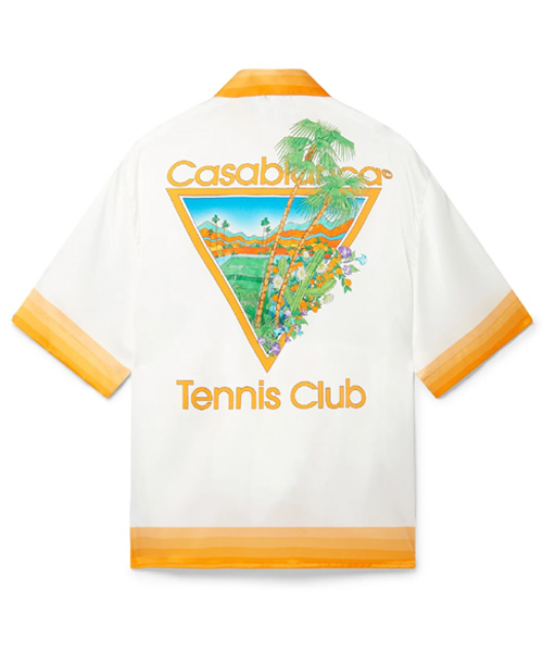 S-4991<br><b>CASA BLANCA</b><br>PALM SPRINGS ORANGE SILK SHIRT</b><br>[매장가-100만원대]