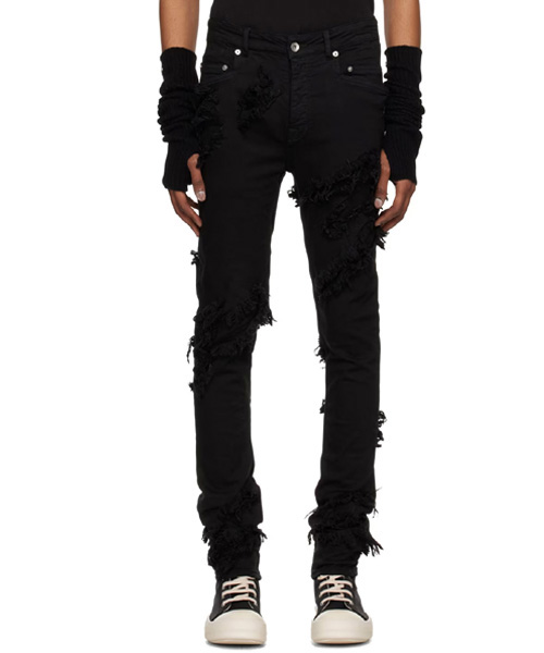 P-15341<br><b>RICK OWENS</b><br>블랙 타이론 컷 데님 진</b><br>[매장가-100만원대]