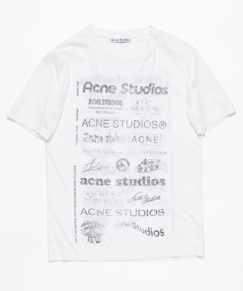 T-29323<br><b>ACNE</b><br>멀티 로고 프린트 코튼 티셔츠</b><br>[매장가-50만원대]