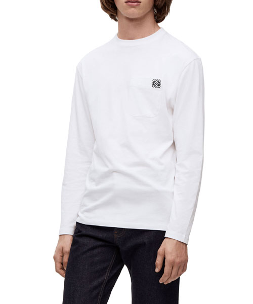 T-29510<br><b>LOEWE</b><br>로고 자수 포켓 티셔츠</b><br>[매장가-60만원대]