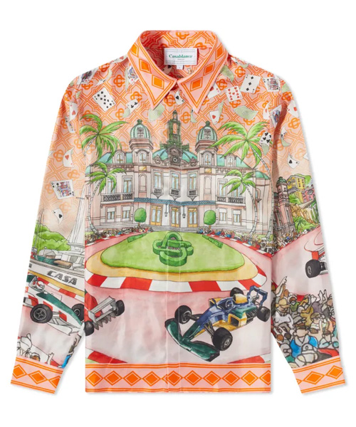 S-5001<br><b>CASA BLANCA</b><br>KING OF CARDS SILK SHIRT</b><br>[매장가-100만원대]