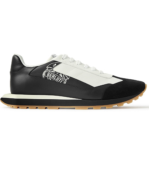 A-38991<br><b>BERLUTI</b><br>로고 프린트 베네치아 가죽 스웨이드 & 나일론 스니커즈</b><br>[매장가-100만원대]